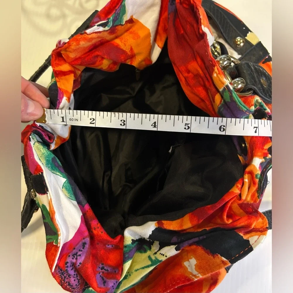 🧡”Wilson’s Leather” NWOT Floral Multicolor Shoulder Bag w/ Multiple Pockets💜 - Picture 13 of 15